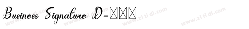 Business Signature D字体转换